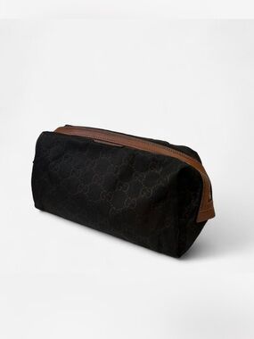Gucci Dark Brown GG Monogram Canvas Pouch